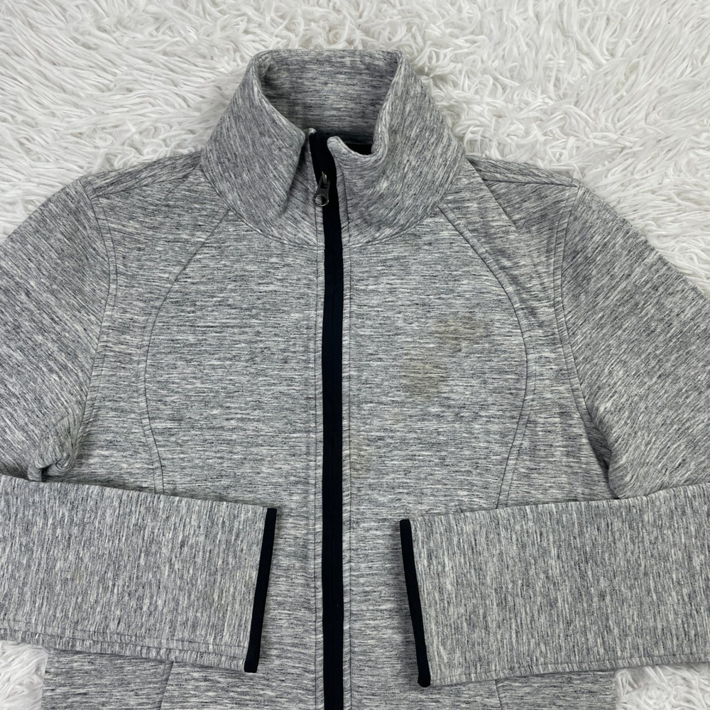 Lululemon Jacket Womens‎ 4 Gray Going Places Full Zip Mock Neck Pockets Ladies - Picture 2 of 10